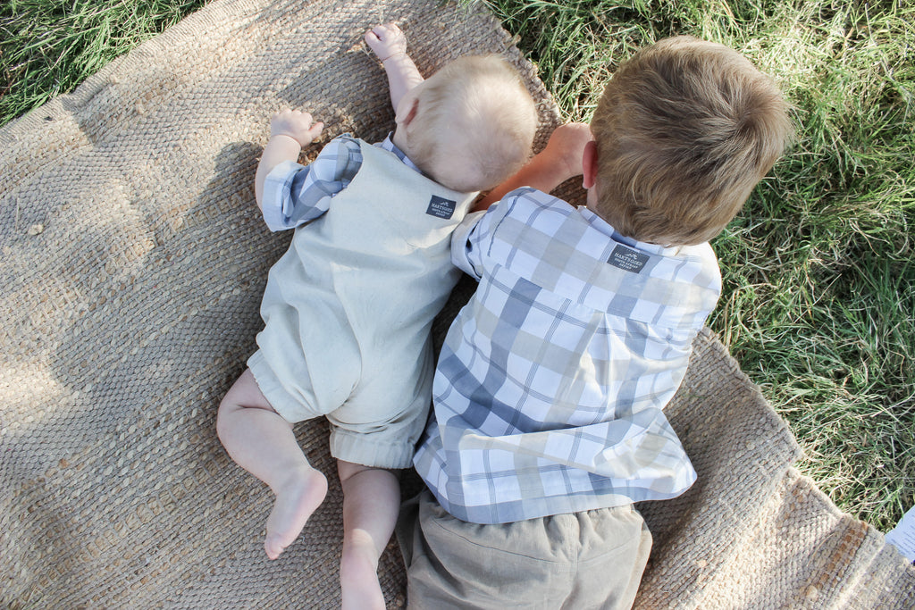 Andrew Shirt | Grey & Sand