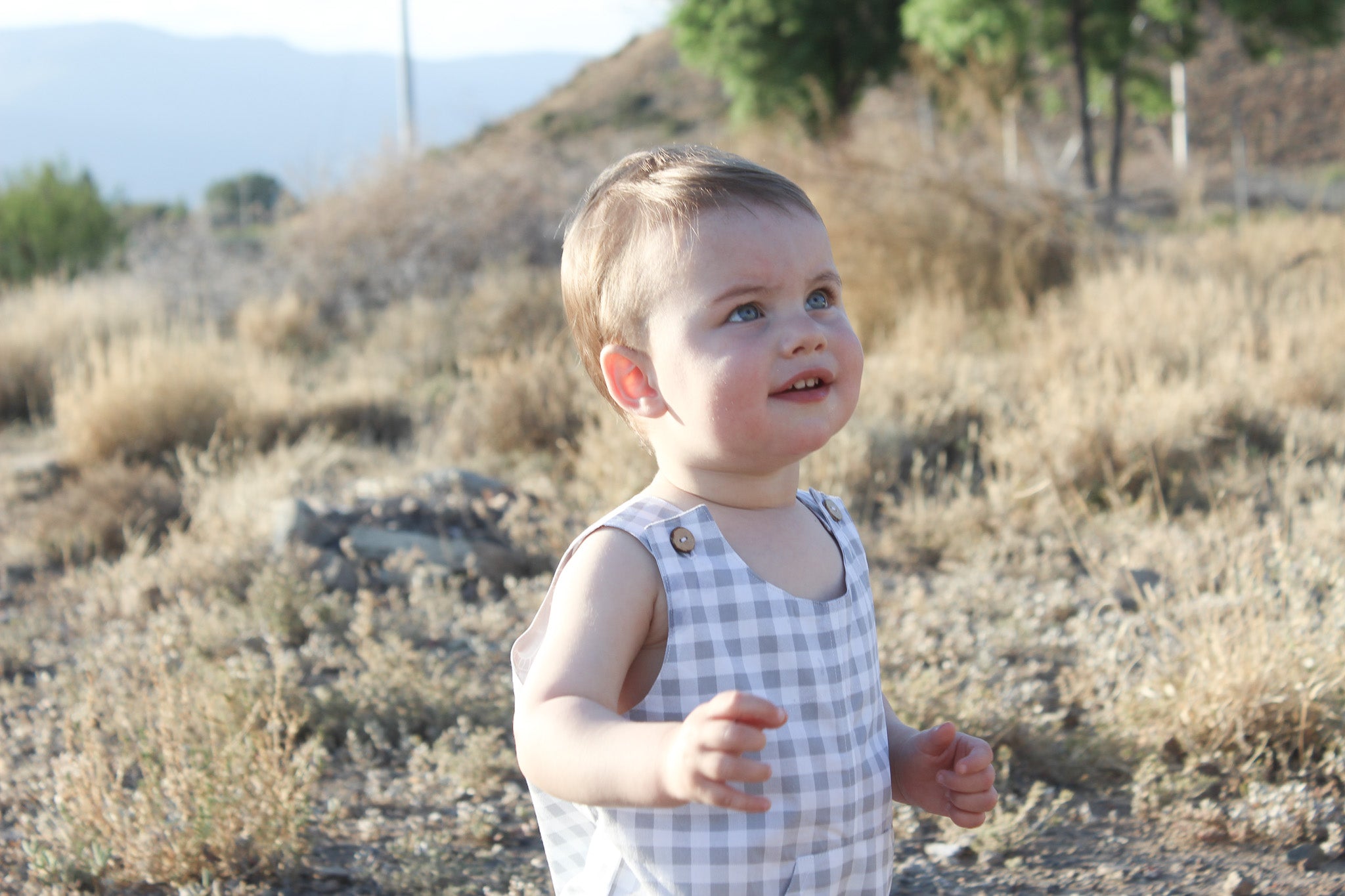 Louw Dungaree | Grey Gingham