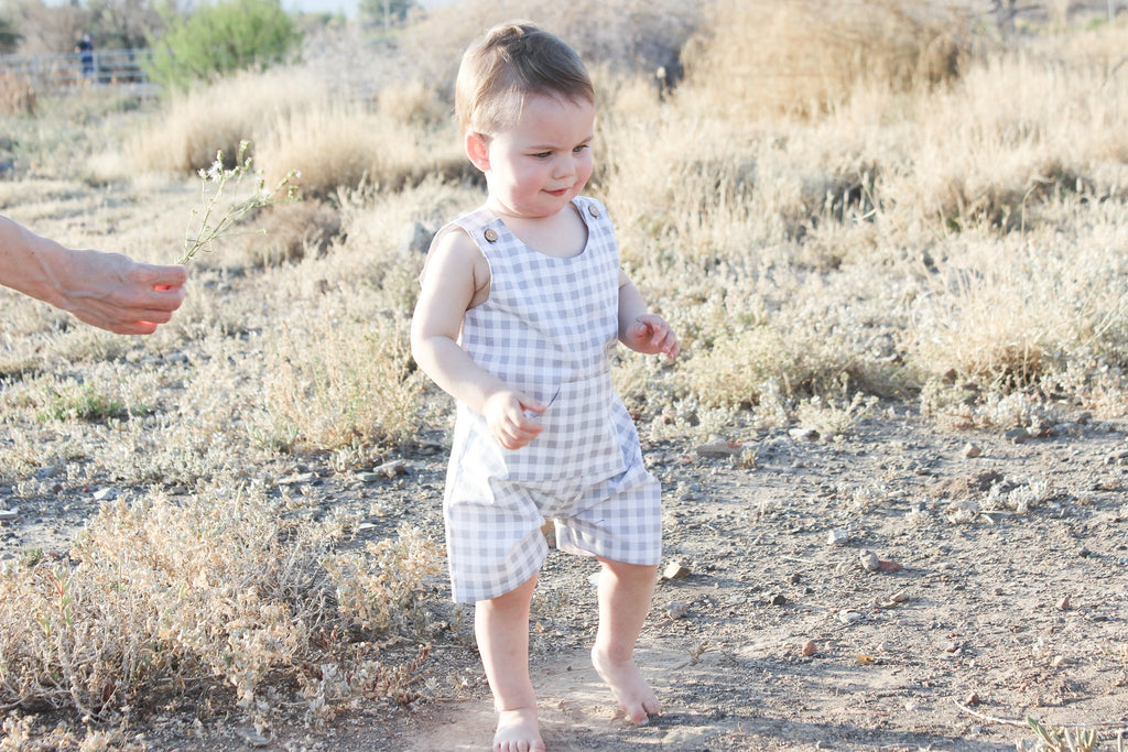 Louw Dungaree | Grey Gingham