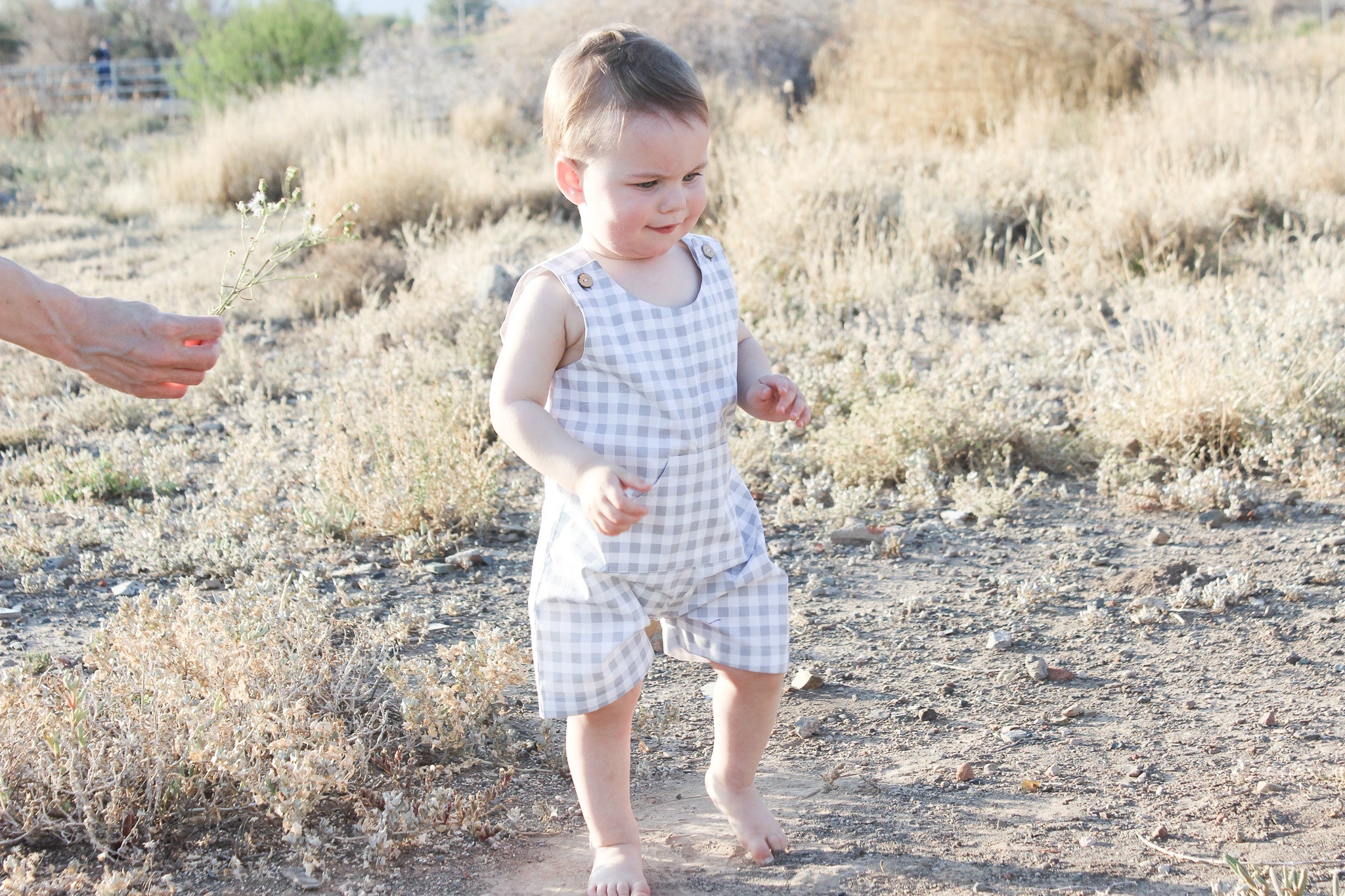 Louw Dungaree | Grey Gingham
