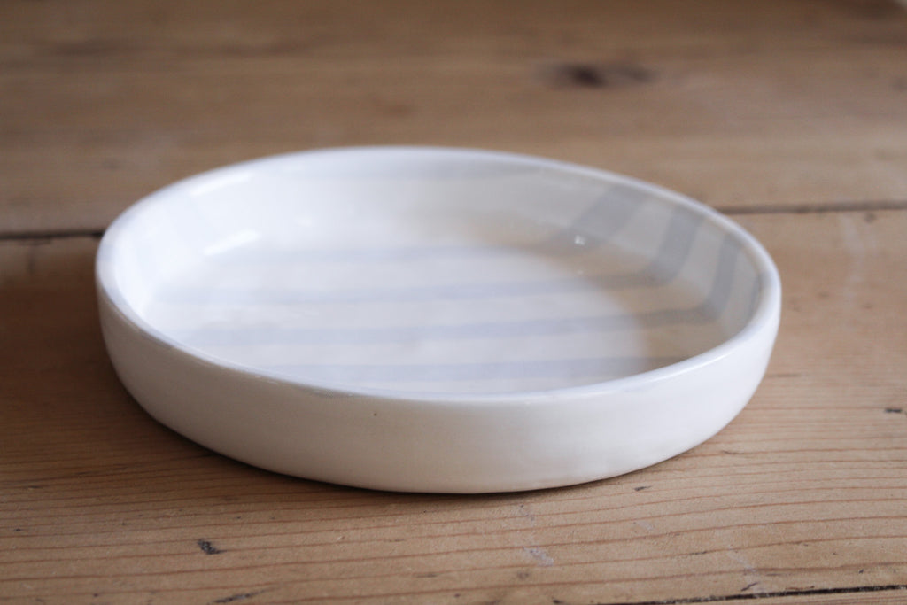 Cake Plate | Watercolour Pinstripe