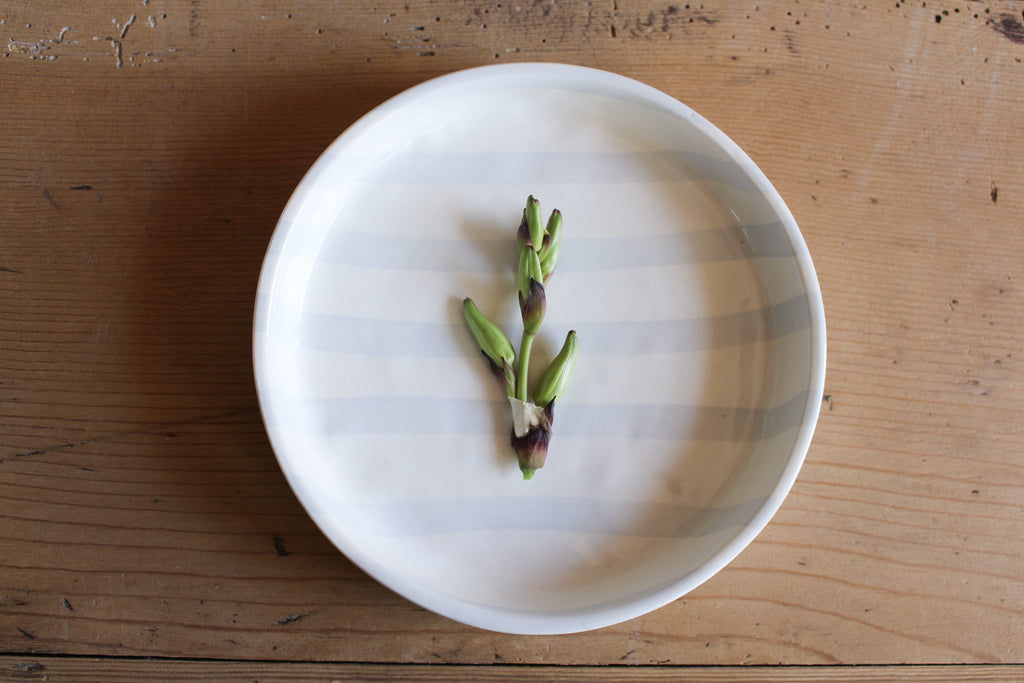Cake Plate | Watercolour Pinstripe