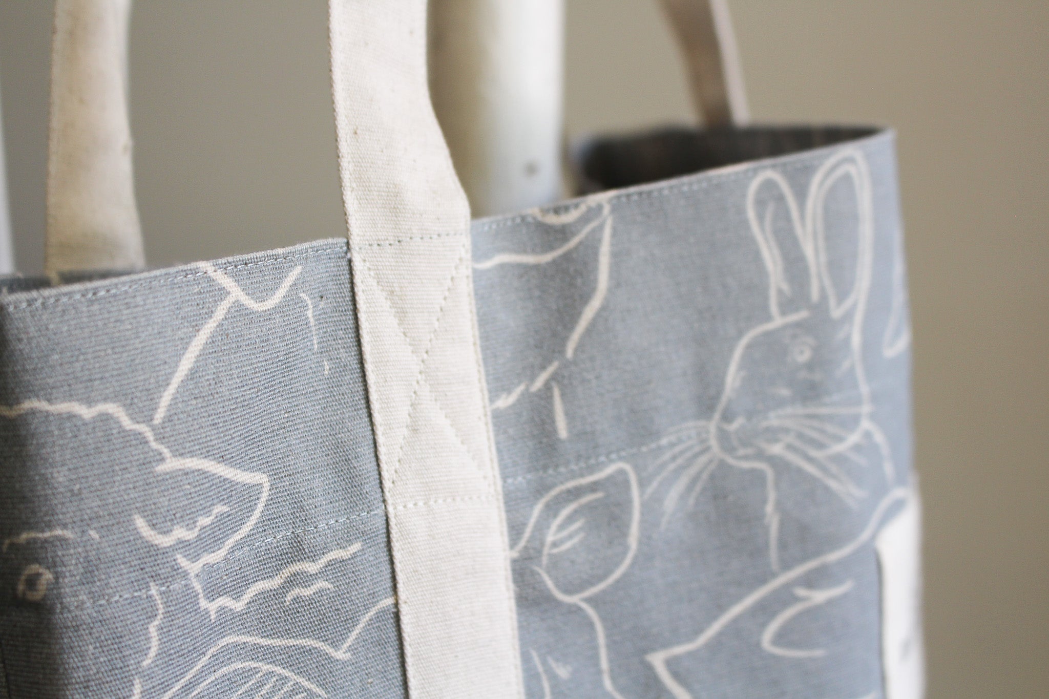 Toy Bag | Farm Animals on Grey