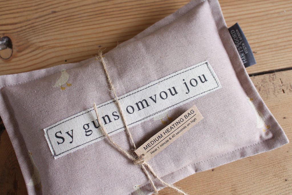 Linen Microwaveable Heating Bag | (M) Ducks on Dusty Rose