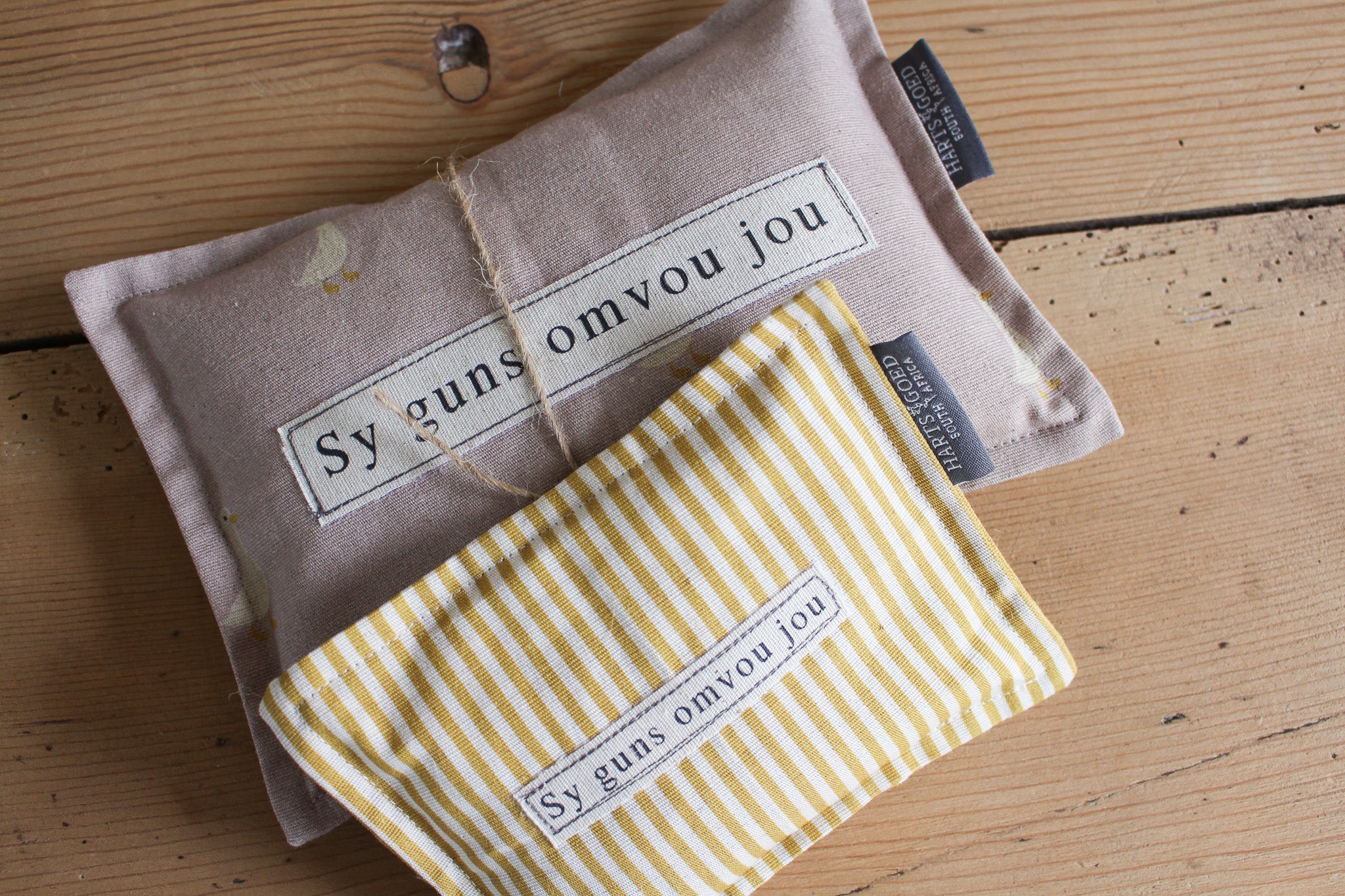 Linen Microwaveable Heating Bag | (M) Ducks on Dusty Rose