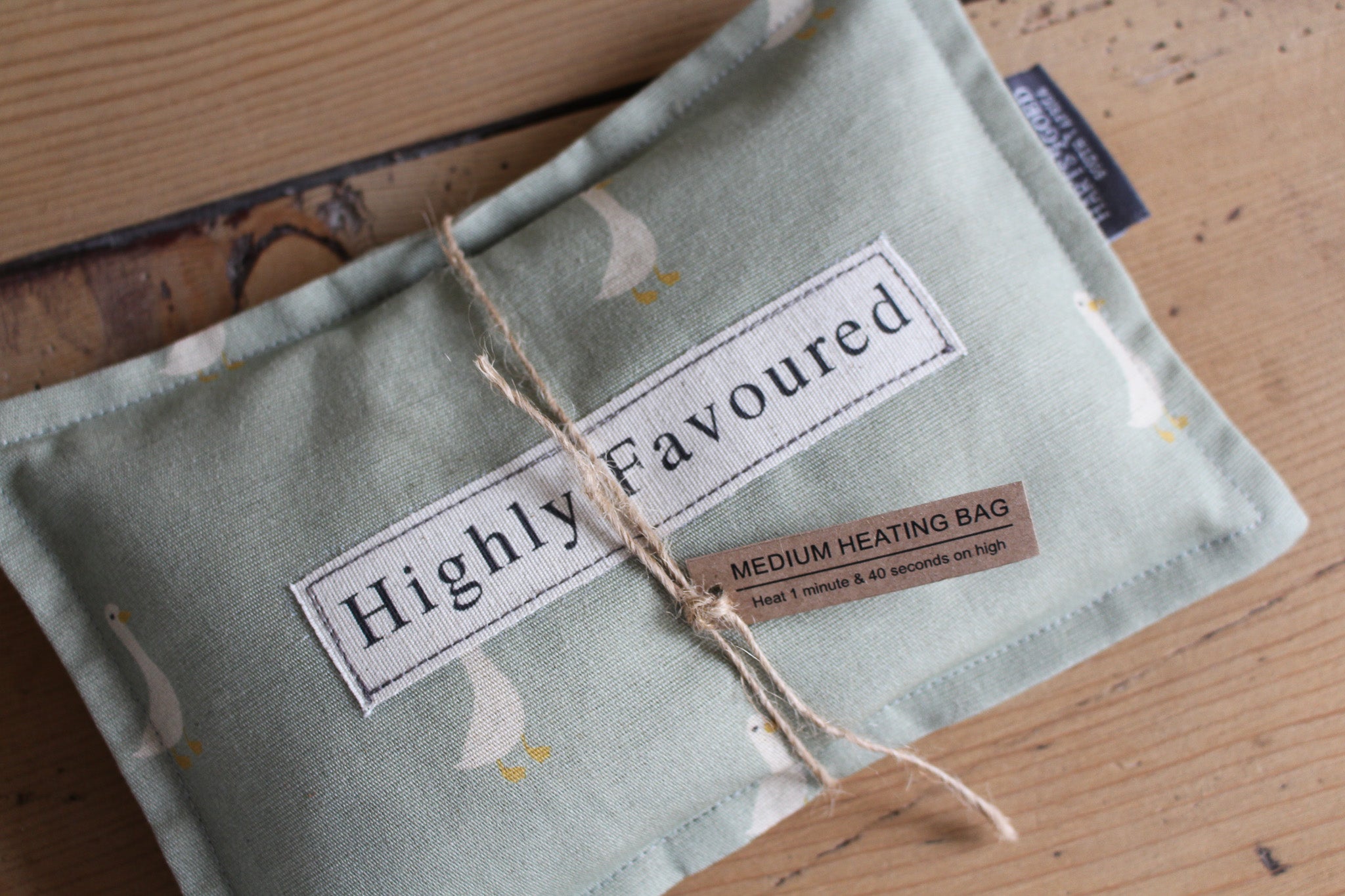 Linen Microwaveable Heating Bag | (M) Ducks on Olive