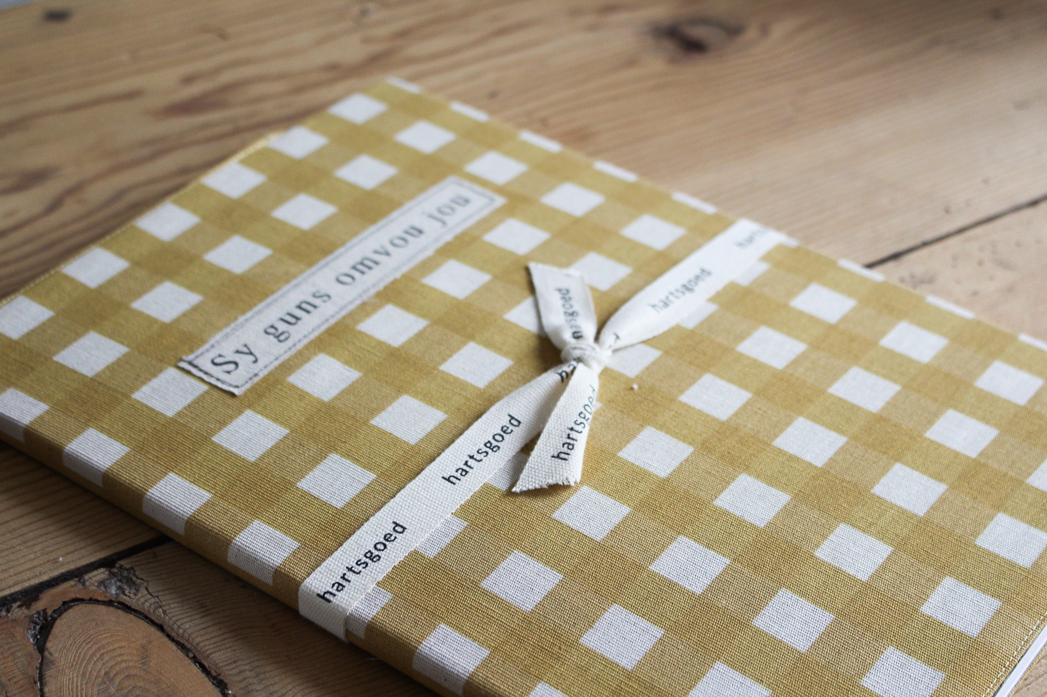 A4 Notebook | Mustard Gingham | Sy Guns