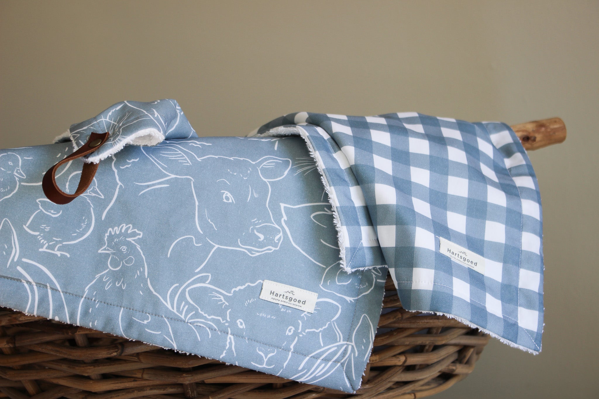 Cotton Burp Cloth | Gingham | Karoo Skies