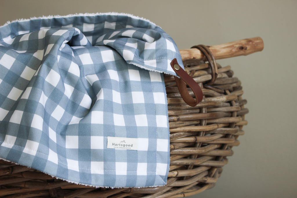 Cotton Burp Cloth | Gingham | Karoo Skies