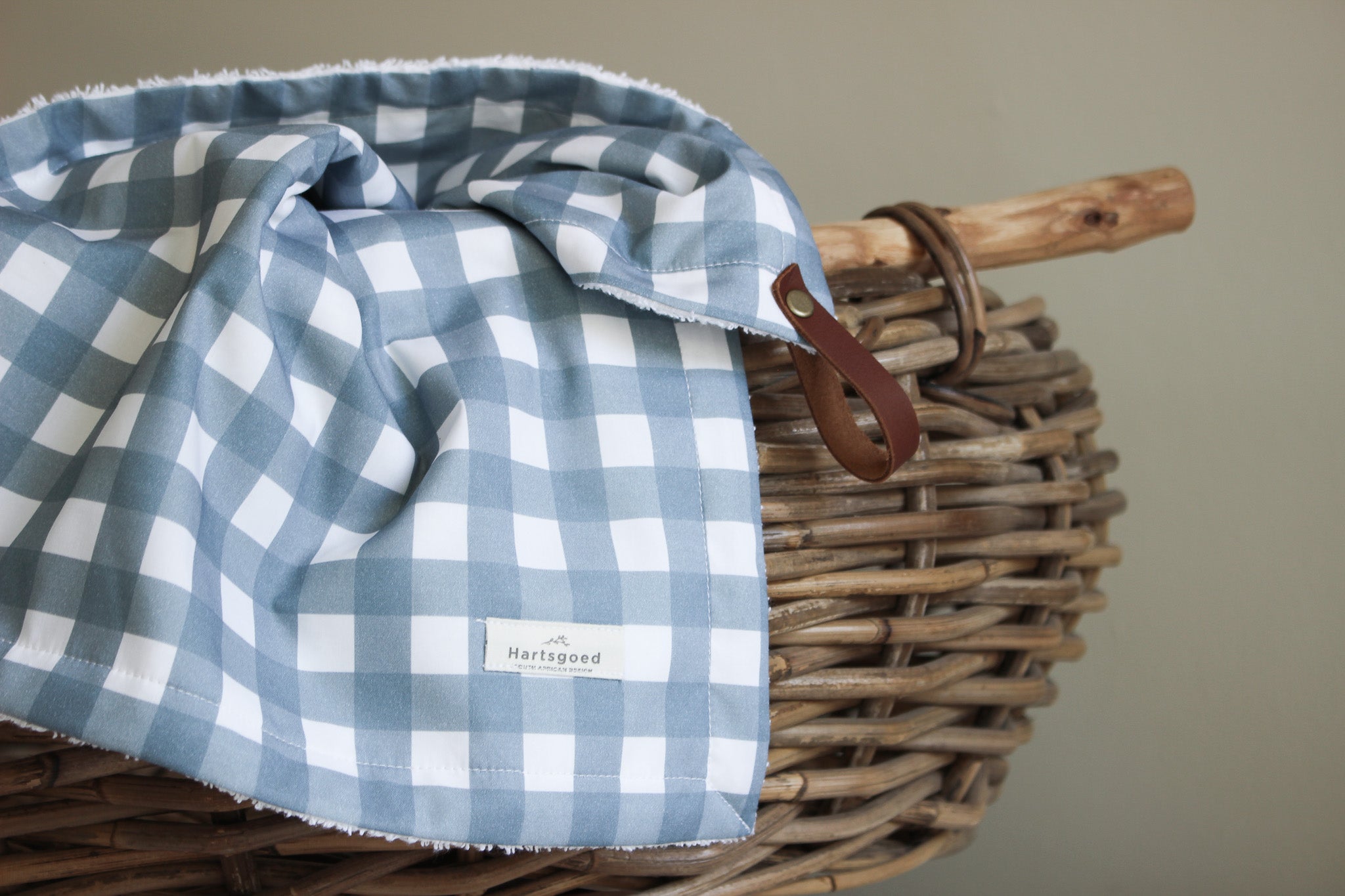 Cotton Burp Cloth | Gingham | Karoo Skies