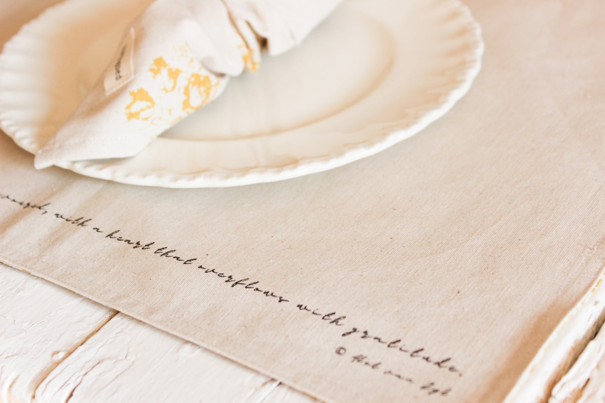 Reversible Placemat | Mustard fields | May you be