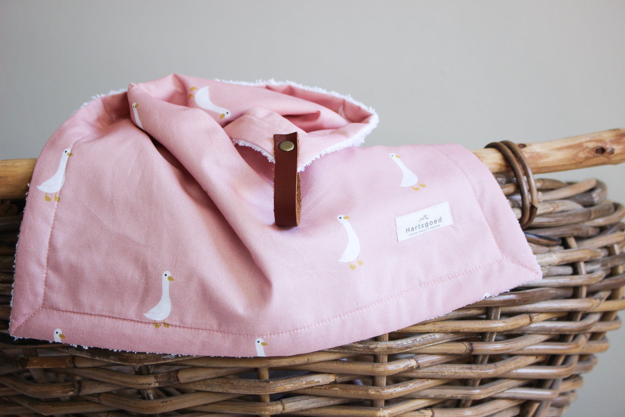 Burp Cloth | Ducks | Dusty Rose