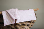 Cotton Burp Cloth | Lines | Dusty Rose