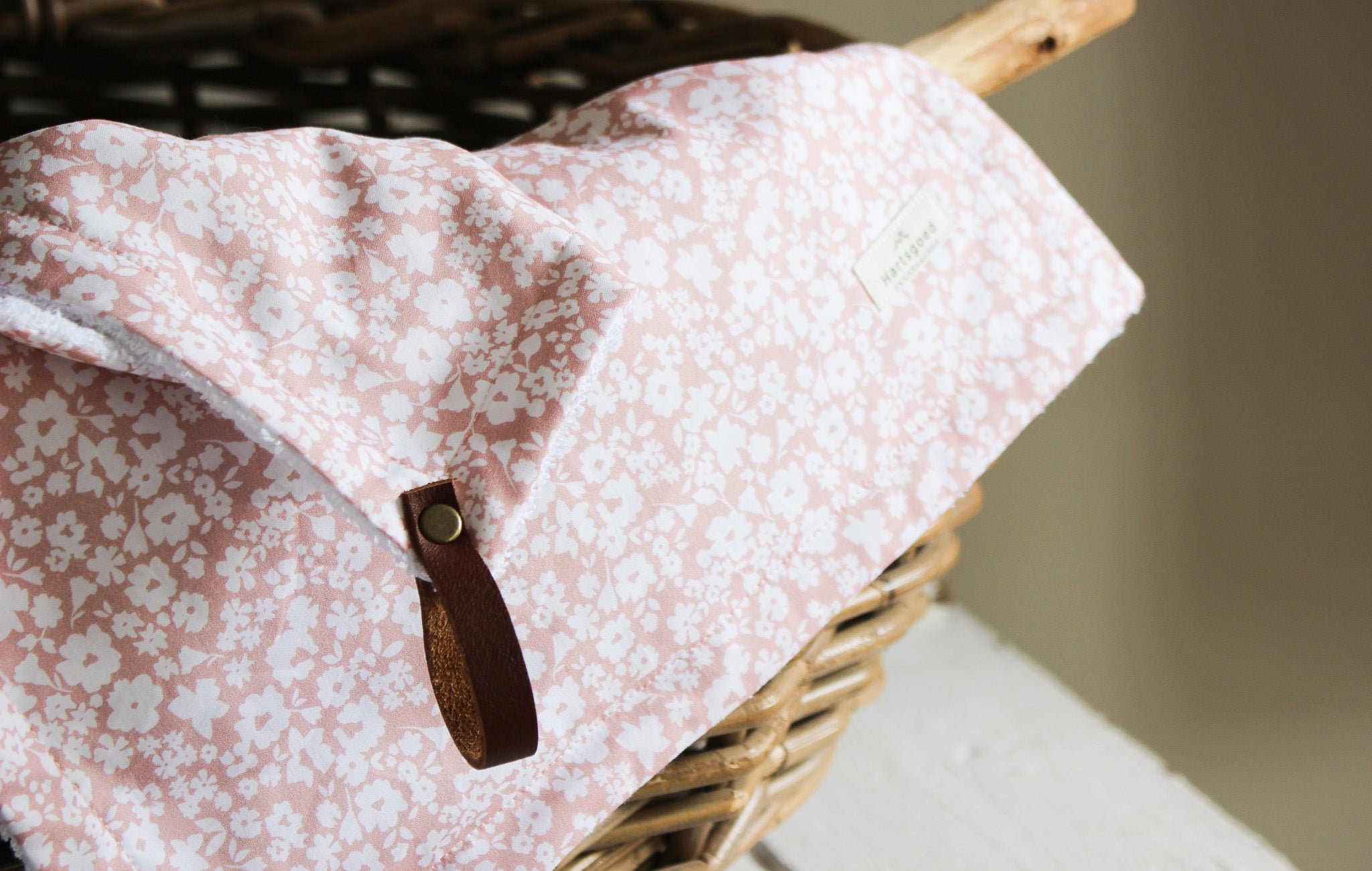 Burp Cloth | Fields of Flowers | Dusty Rose
