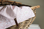 Cotton Burp Cloth | Lines | Dusty Rose
