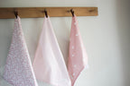 Cotton Burp Cloth | Lines | Dusty Rose