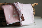 Cotton Burp Cloth | Lines | Dusty Rose