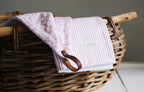 Cotton Burp Cloth | Lines | Dusty Rose
