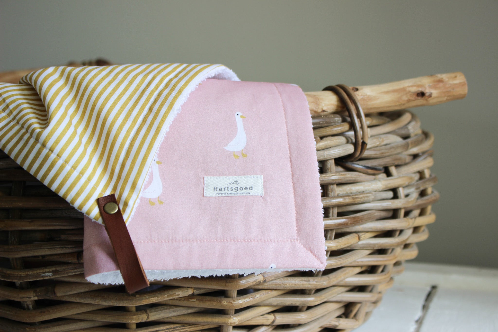 Burp Cloth | Ducks | Dusty Rose