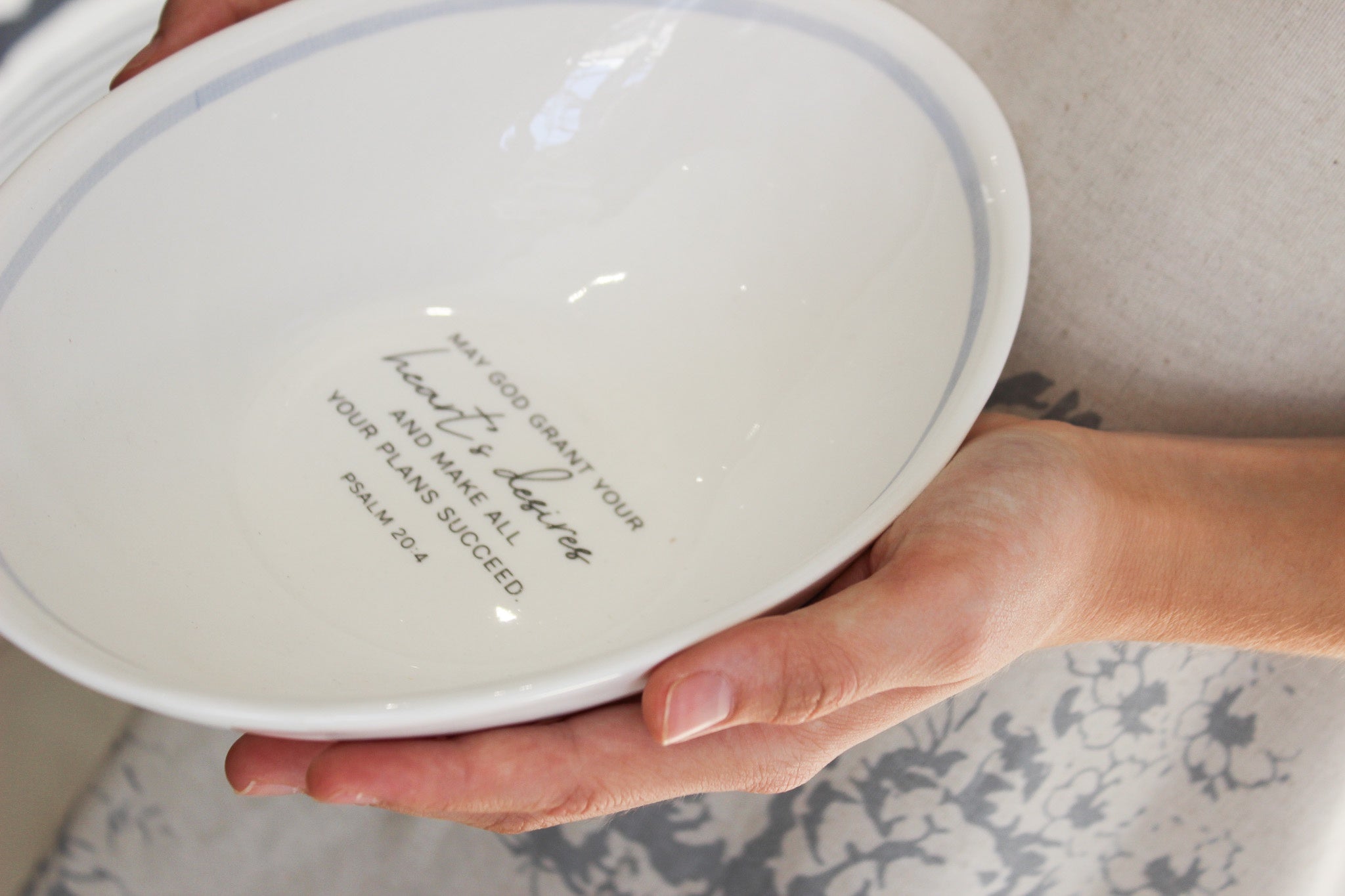 Medium Oval Bowl | Psalm 20:4