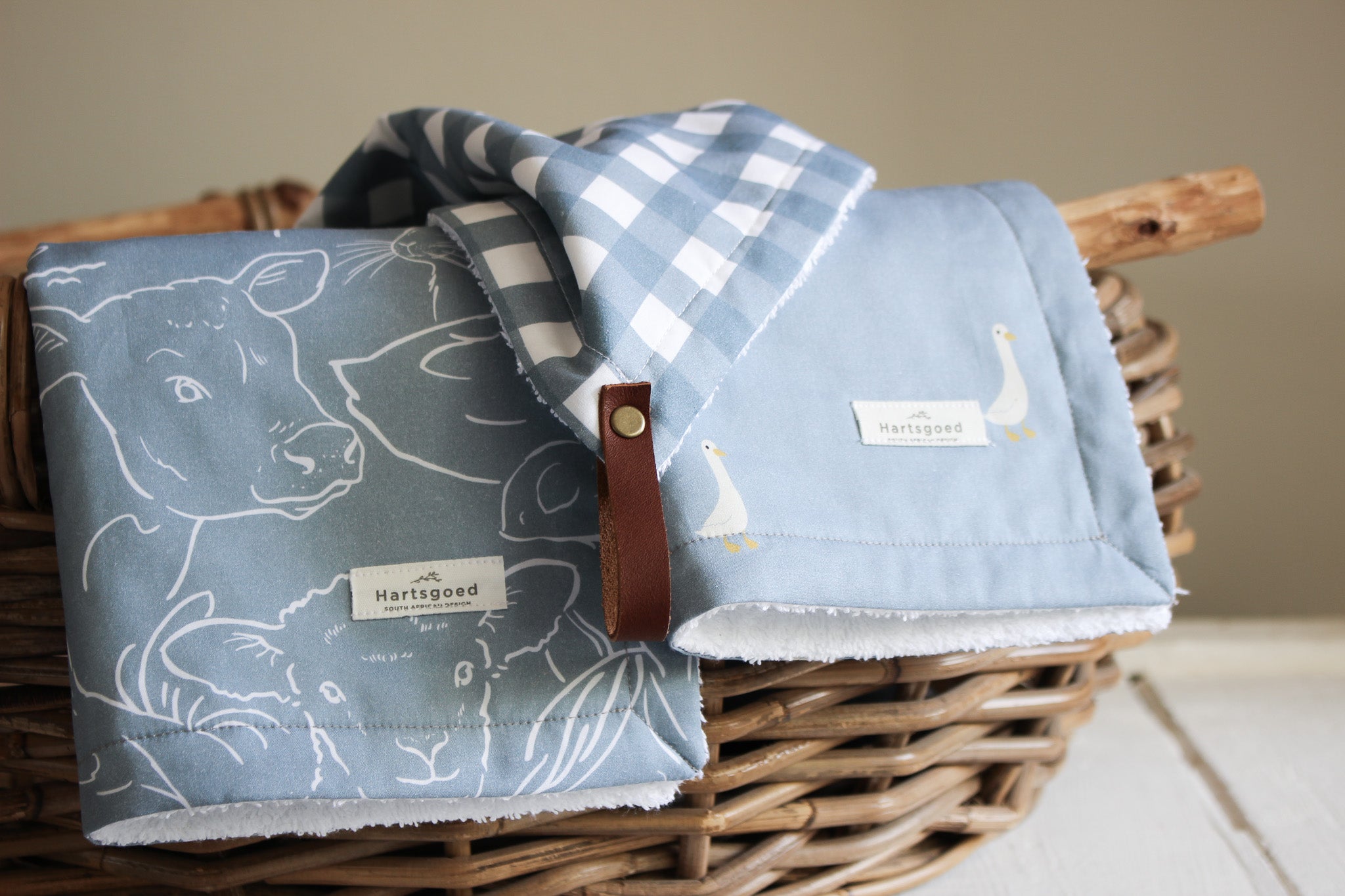 Cotton Burp Cloth | Gingham | Karoo Skies