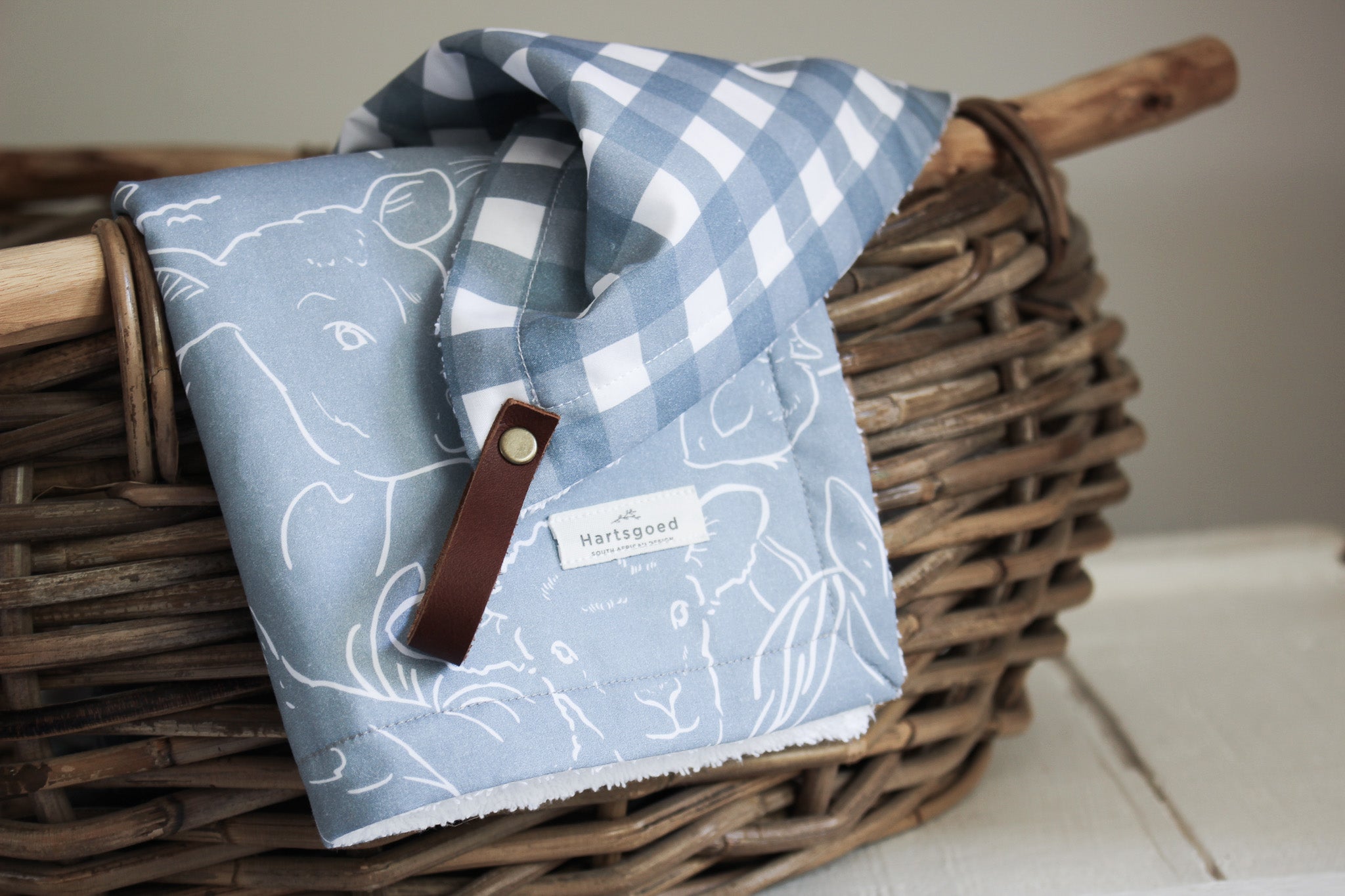 Cotton Burp Cloth | Gingham | Karoo Skies
