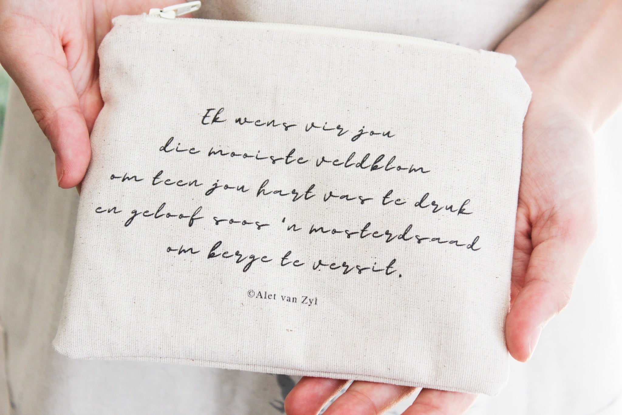 Linen Zip Purse | Mooiste Veldblom