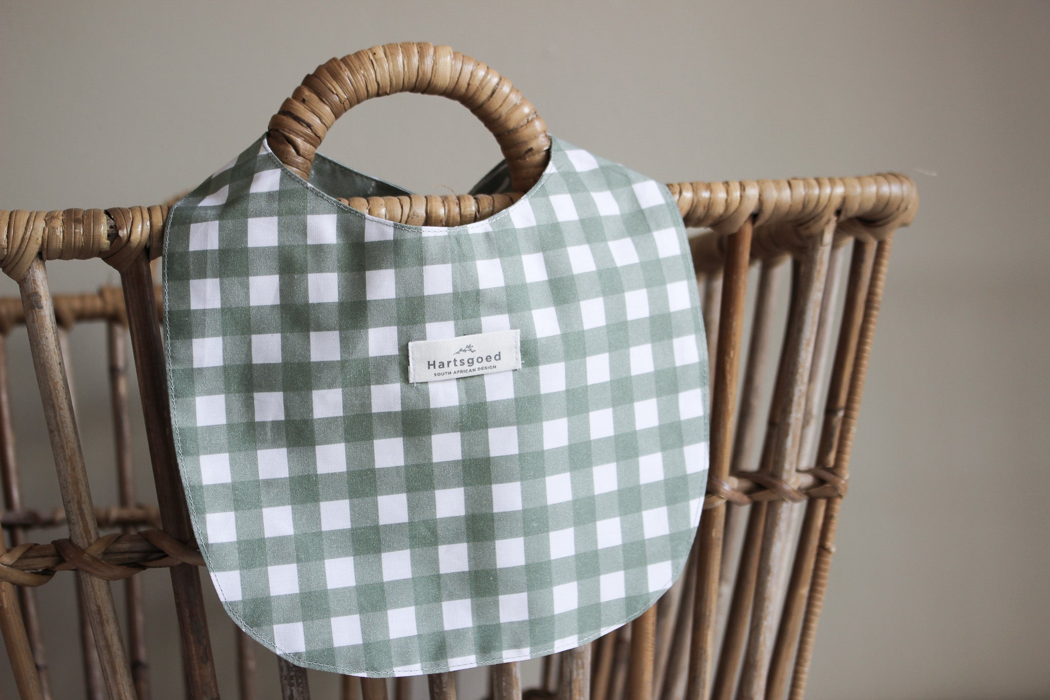 Baby Bib | Farm Animals & Gingham | Karoo Fields