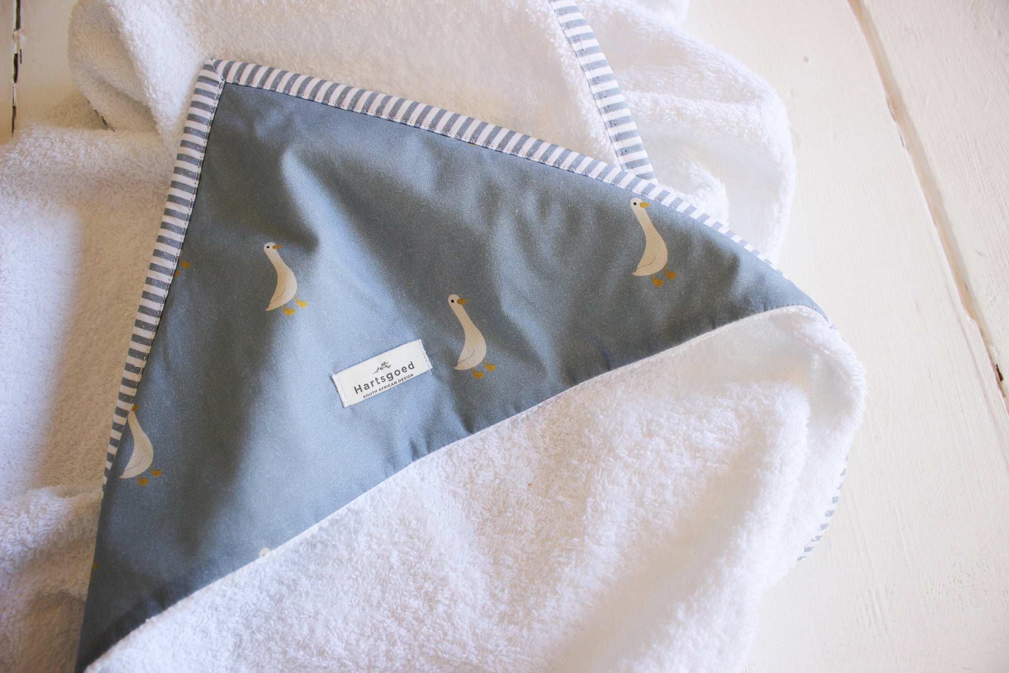 Hooded Baby Bath Towel | Ducks | Karoo Skies