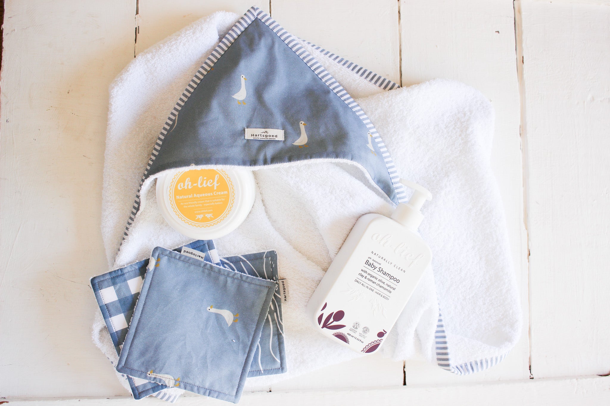 Hooded Baby Bath Towel | Ducks | Karoo Skies