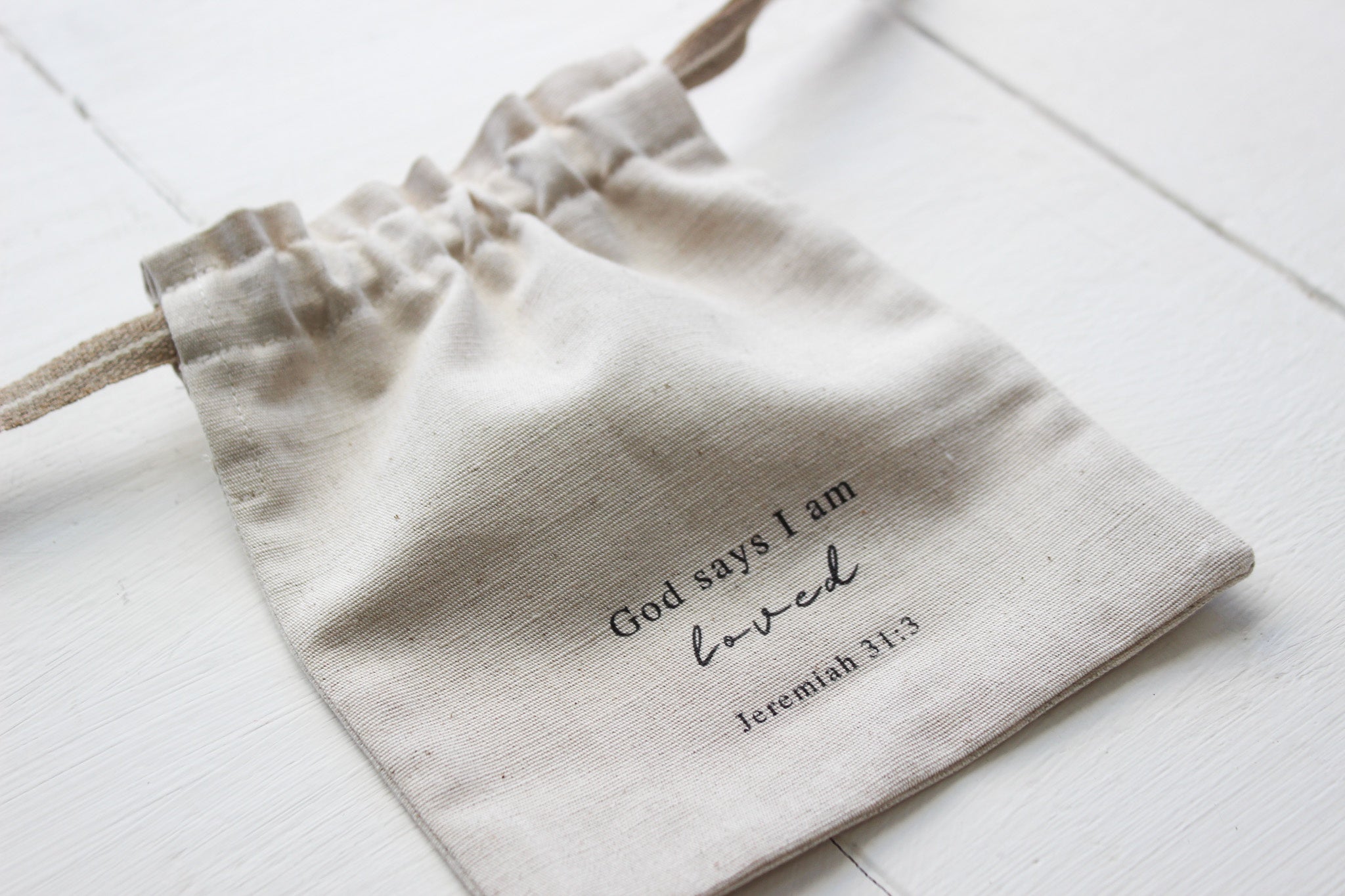 Linen Drawstring | Loved (S)
