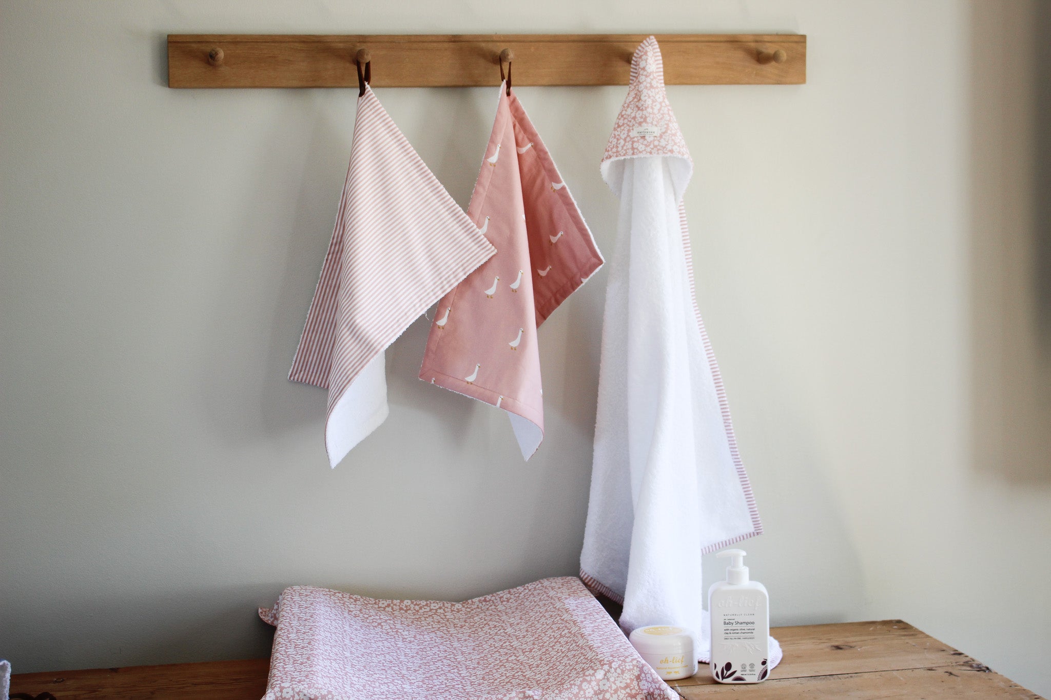 Cotton Changing Mat Cover | Dusty Rose