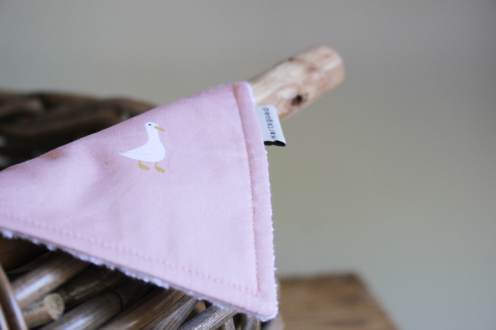Cotton Face Cloth | Ducks | Dusty Rose