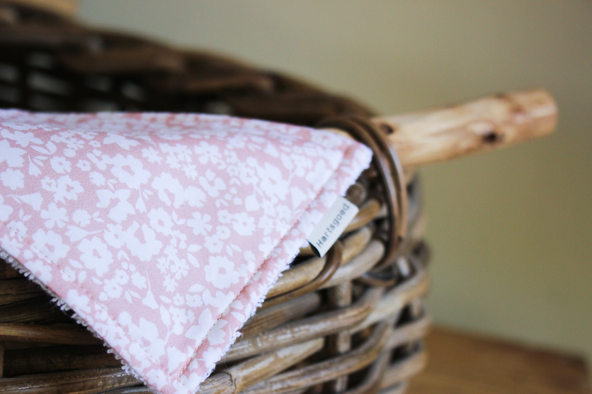 Cotton Face Cloth | Flower Fields | Dusty Rose