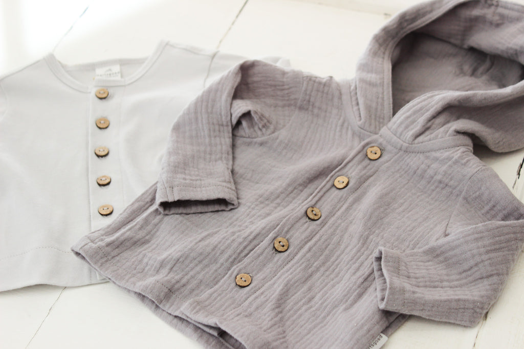 Muslin Hooded Shirt | Grey