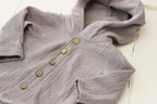 Muslin Hooded Shirt | Grey