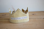 Birthday Crown | Blessed | Mustard Gingham
