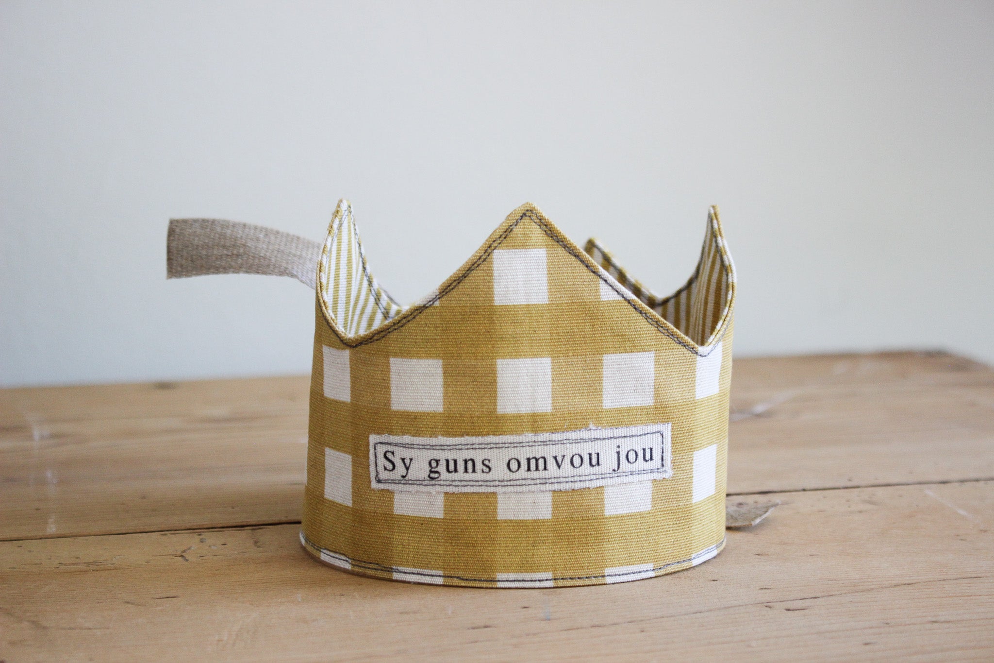 Birthday Crown | Sy Guns | Mustard Gingham