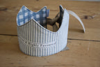 Birthday Crown | Blessed | Grey Gingham & Lines