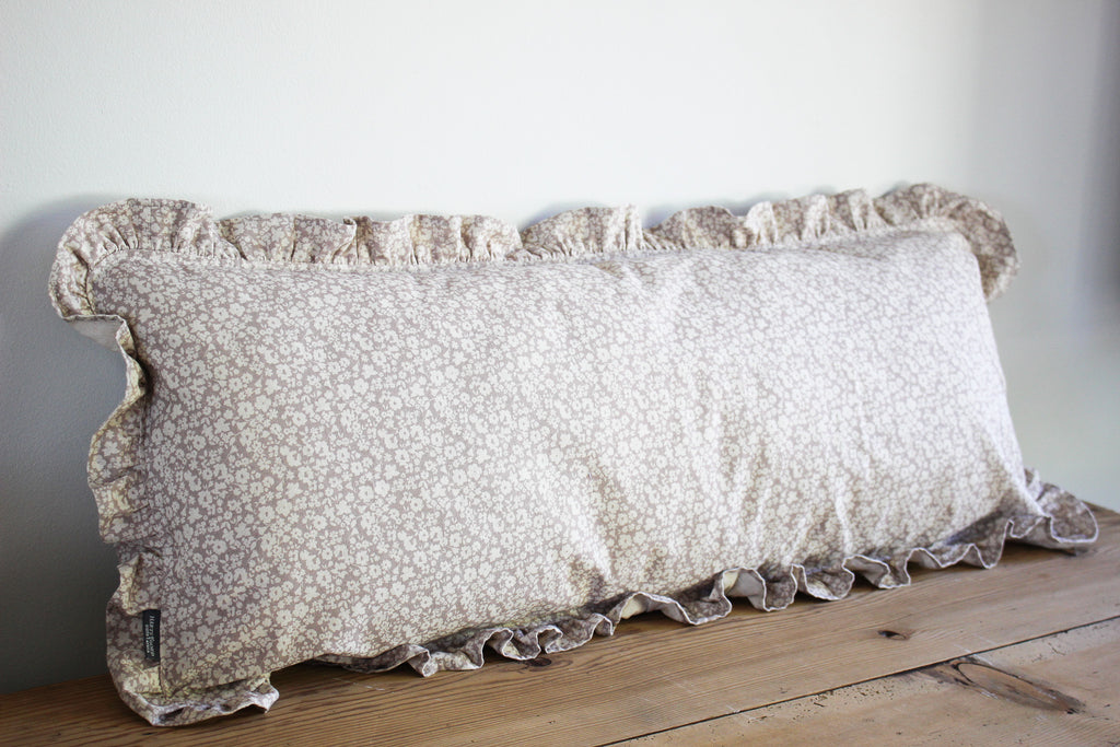 Karoo Frilled Cushion | Mauve Fields of Flowers | 40x100cm