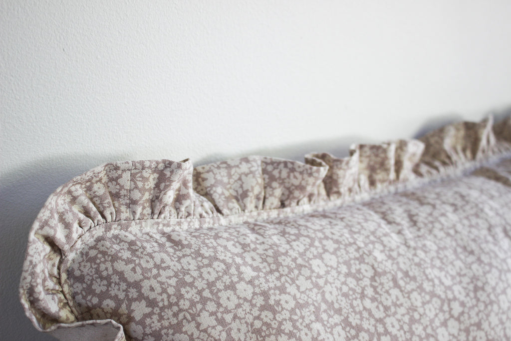 Karoo Frilled Cushion | Mauve Fields of Flowers | 40x100cm