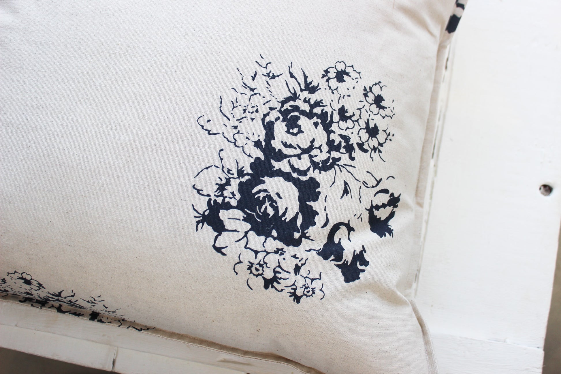 Cushion Cover | Navy Country Florals (L) | 60 x 60cm