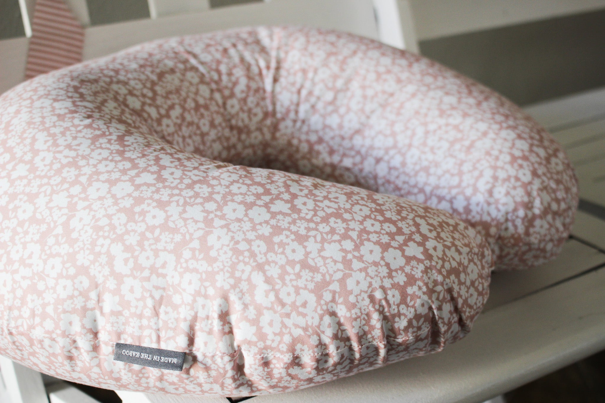 Cotton Nursing Pillow | Flower Fields | Dusty Rose