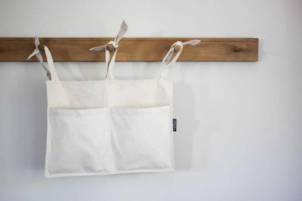 Baby Cot Organizer | 2 Pocket Storage | Linen