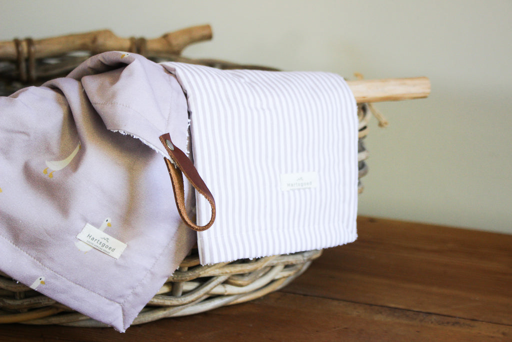 Cotton Burp Cloth | Mauve Lines