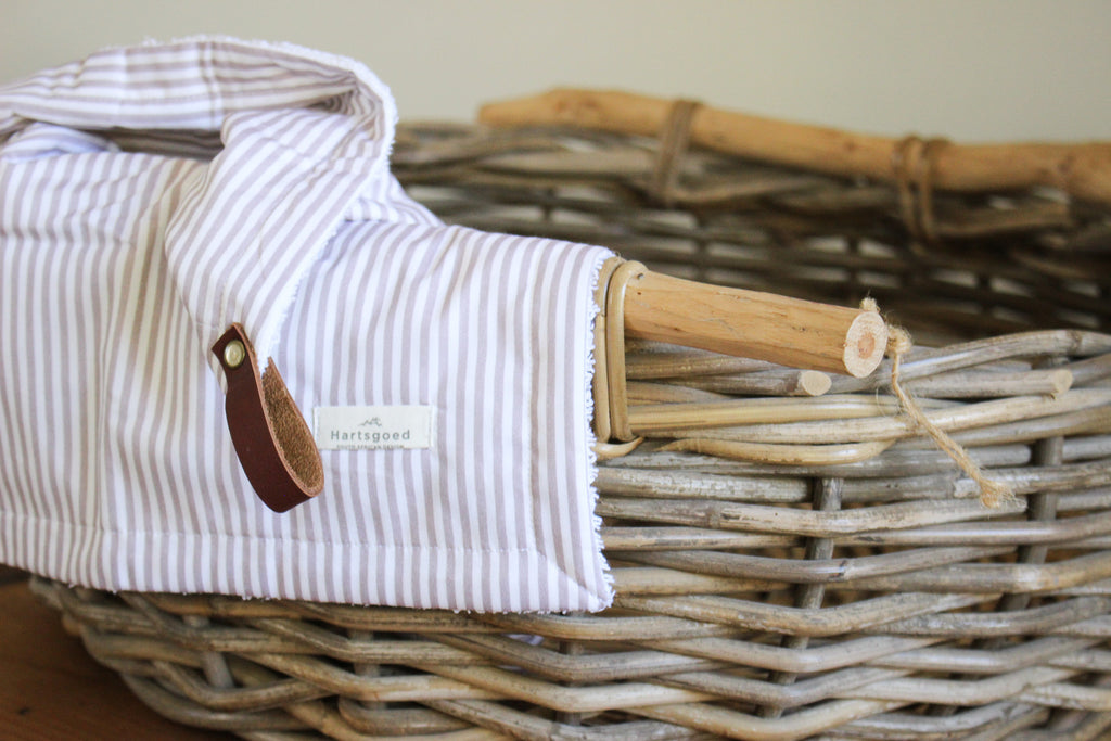Cotton Burp Cloth | Mauve Lines