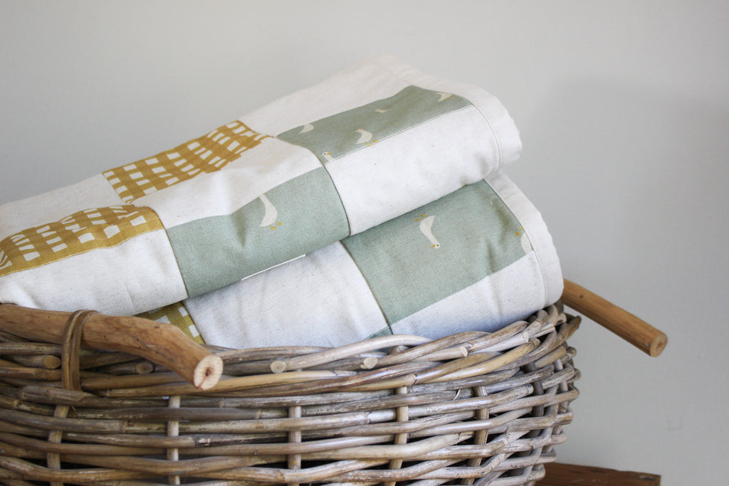 Quilted Kids Blanket | Olive | 145 x 200cm