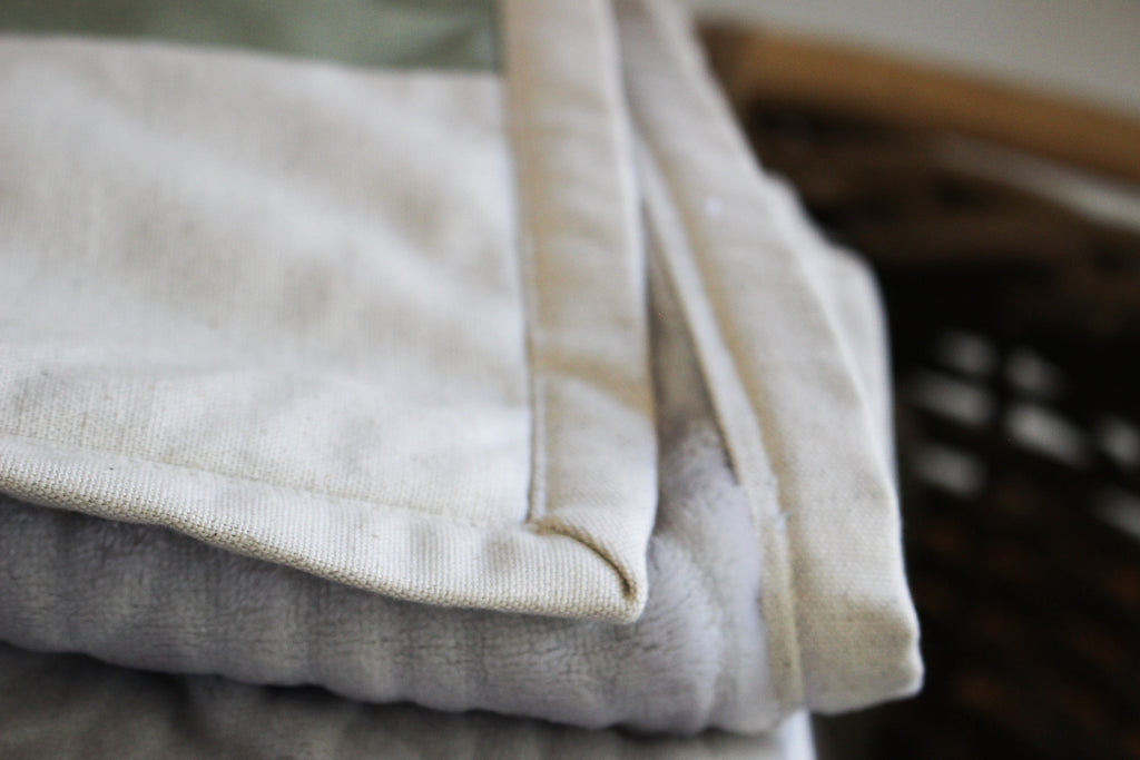 Quilted Baby Blanket | Olive | 80 x 105cm