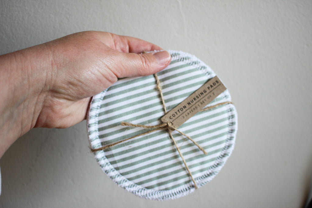 Karoo Mama Nursing Pads | Set of 2 | Green Lines
