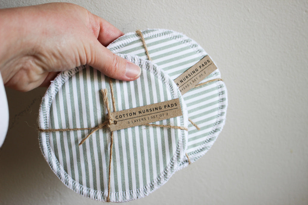 Karoo Mama Nursing Pads | Set of 2 | Green Lines